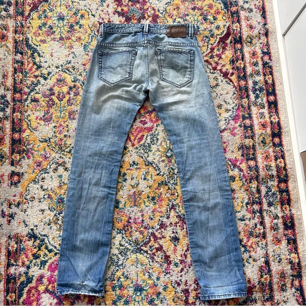 DIESEL y2k light wash distressed streetwear off duty skater jeans